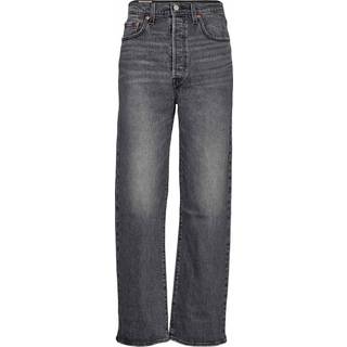 Levi'stil kvinder. 72693-0132 Ribcage straight ankle jeans sort (24/29), Casual, Bomuld, Bæredygtig