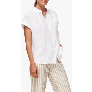 Whistles Whistles White Button Through Nicola T-Shirt