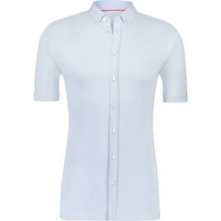 DESOTO Herren Kurzarmhemd blau Slim Fit