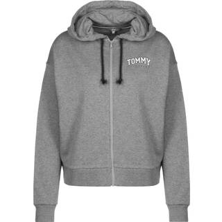 Tommy Hilfiger Zip Hoodie bluse, grå, Størrelse: S, Dame