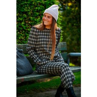 Noella Flow Sweatshirt Rayon Darkgrey Checks