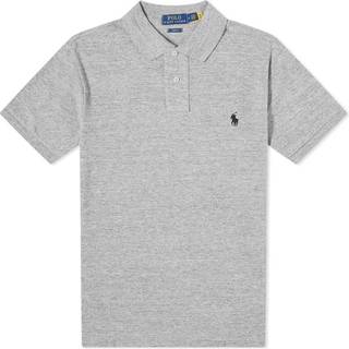 Polo Ralph Lauren Herren Polo-Shirt grau meliert Slim Fit
