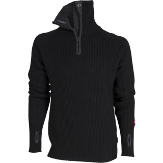 Ulvang Rav sweater w/zip uldtrøje-black/charcoal melange-L