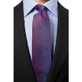 Eton Silk Geometric Weave Tie Blue/Red