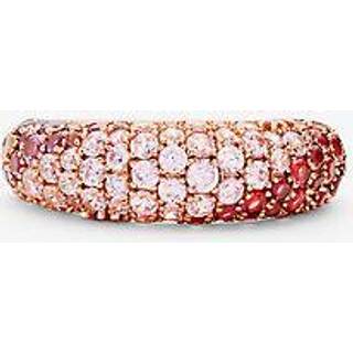 MK Precious Metal-Plated Sterling Silver Ombré Pavé Ring - Rose Gold - Michael Kors - EU 52