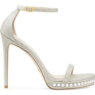 Stuart Weitzman Nudistdisco Pearl Sandal - Woman  Platino 37.5