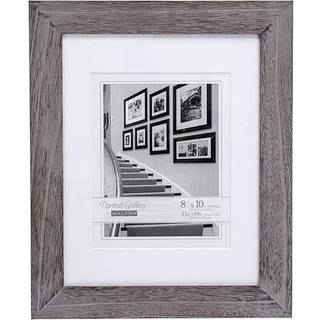 Malden International Designs Manhattan Distressed Mat Picture Frame 8x10/11x14 Gray