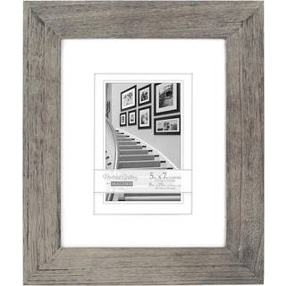 Malden International Designs Manhattan Distressed Mat Picture Frame 5x7/8x10 Gray