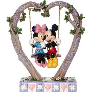 Enesco Disney -traditioner af Jim Shore Mickey og Minnie Mouse p? Heart Swing Figur 9 tommer Multicolor