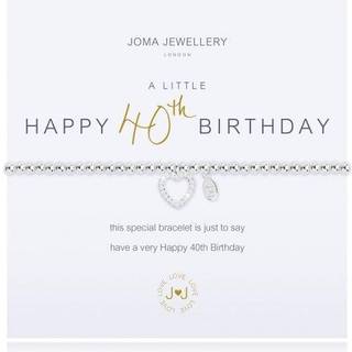 Joma A Little Happy 60th Birthday Bracelet - Adjustable - Silver