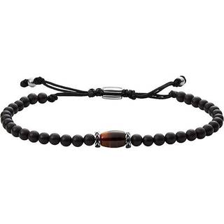 Fossil Vintage Casual herre armbånd i stål og sort nylon