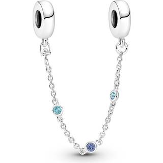 Pandora Charm - Triple Blue Stone Safety Chain - 791688C01-05 - silber
