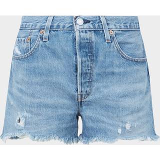 Levi's 501 Distressed Denim Shorts Dame, Blue - 32"