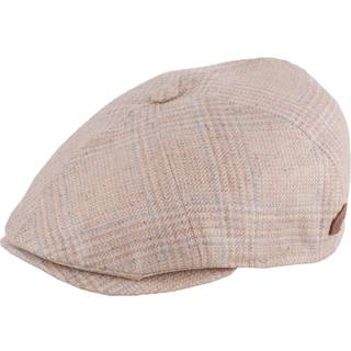 MJM Hats MJM Rebel Sixpence - Linen Beige Patchwork, 58 (M) / Brun Beige / Sixpence