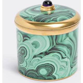 L'Objet Candlelight And Scents - 'Malachite' candle in Green, Gold Porcelain