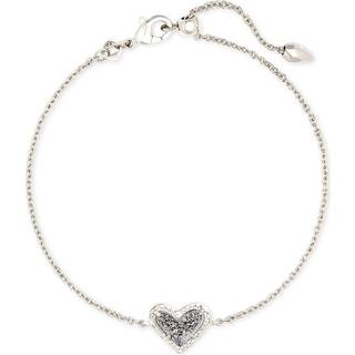 Kendra Scott Ari Heart Link Chain Bracelet til kvinder mode smykker 14k guldbelagt iriserende dikroisk glas