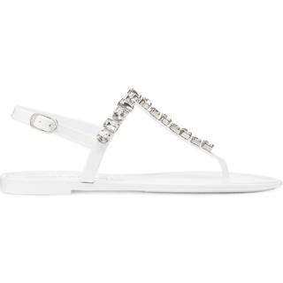 Stuart Weitzman Jaide Gem Jelly Flat - Woman Flats And Loafers White 37.5