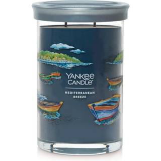 Yankee Candle Middelhavsbrise duftende signatur 20 oz stor tumbler 2-wick stearinlys over 60 timers forbr?ndingstid
