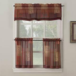 Nr. 918 Eden Inspirerende Patchwork Semi-Sheer Rod Pocket Kkkengardinvalance 56"""" x 14"""" Multi