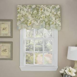 Waverly Spring Bling Modern Farmhouse Floral Rod Pocket Valance til vinduer i sovev?relset k?kken eller stue 52 """" X 18 """" Platinum
