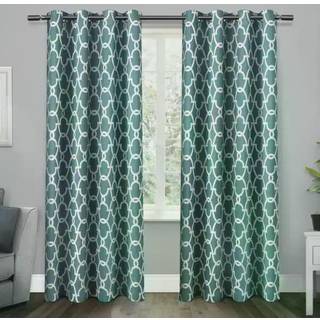 Eksklusive hjemmegardiner Gates Sateen Blackout Termisk vinduesgardinpanel med Grommet Top 52x96 Teal 2 Count