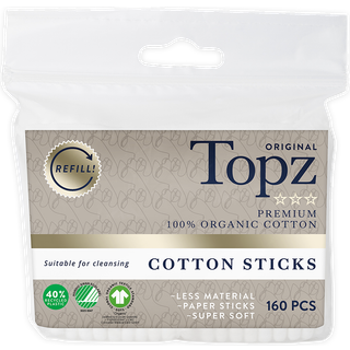 Topz Premium Refill Cotton Sticks 160 stk