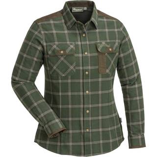 Pinewood jagtskjorte Prestw XL mosgrøn/mørk brun DAME 3428 dame