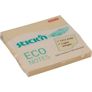 Stick'n notes selvklæbende ECO 76x76mm gul