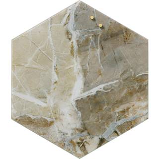 Hexagonal 42 cm. Rosa Magnetisk glastavle