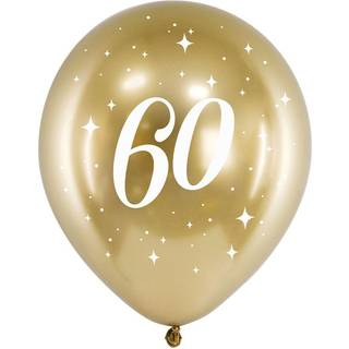 Ballon glossy 60 guld 6-pak