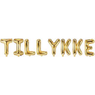 Guld folieballoner TILLYKKE