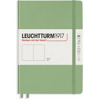 Leuchtturm1917 - Notebook Hardcover Medium A5-251 nummererede sider til skrivning og journalf?ring (Sage Plain)