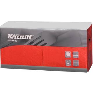 Katrin servietter 1/4 Fold 25 x 25 cm 3-lags rød