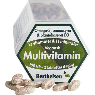 Berthelsen Vegansk Multivitamin - 180 tabl.