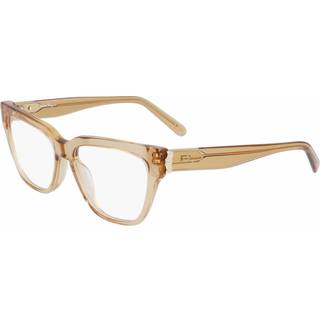 Ferragamo Kvinde SF2893 261 Optiske stel Acetat Brun klar Cat Eye