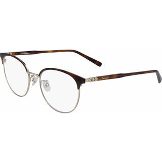 Ferragamo Kvinde SF2201 723 Optiske stel Metal Havana Rund