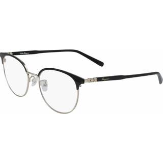 Ferragamo Kvinde SF2201 703 Optiske stel Metal Sort/Guld Rund