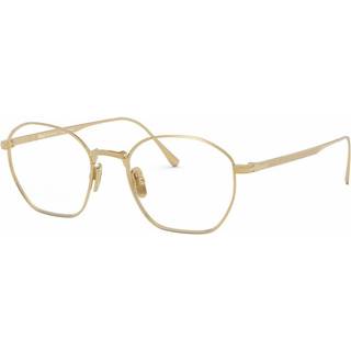 Persol Unisex PO5004VT 8000 Optiske stel Titanium Guld Geometrisk