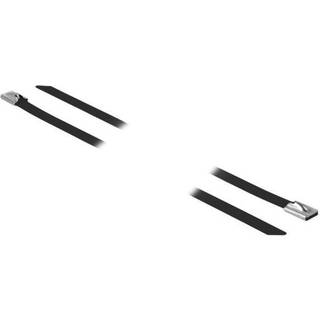 Delock - Kabelbinder i metal - 500 x 7.9 mm - Sort - 10 stk