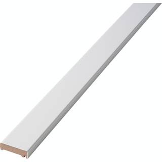 Swedoor glat fodliste med ledningsskjul, hvid, 19 x 65 x 3600 mm