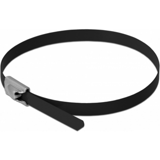 Delock - Kabelbinder i metal - 200 x 4.6 mm - Sort - 10 stk