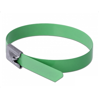 Delock - Kabelbinder i metal - 300 x 7.9 mm - Grøn - 10 stk
