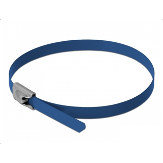 Delock - Kabelbinder i metal - 400 x 4.6 mm - Blå - 10 stk