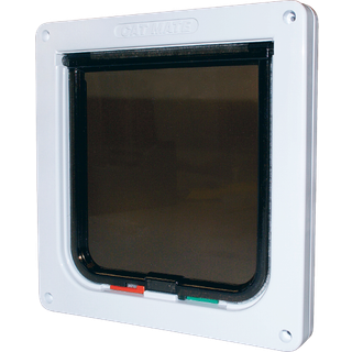 Kattedør 4-vejs Lås Hvid    K309w  - 203-024