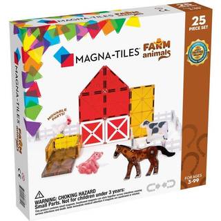 Magna-Tiles Magnetisk Legetøj - Bondegårds Dyr - 25 dele
