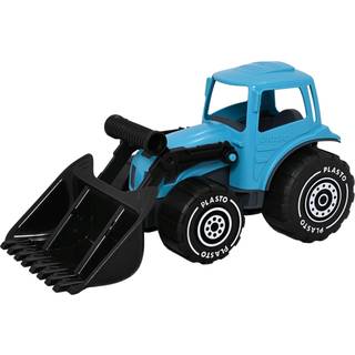 Plasto Traktor med frontlæsser. Rød. 32 cm