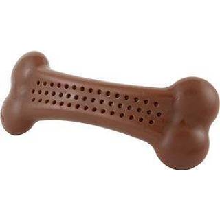 Pet Qwerks Flavorit Barkbone - Fillable Dog Bone For Moderate Chewers - Jordnøddesmørsmag - 6,75 """" lavet i USA