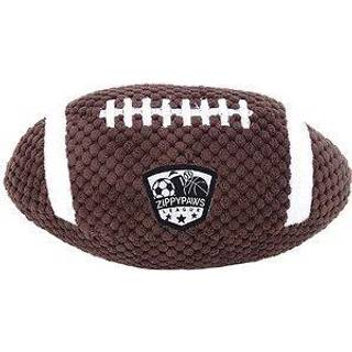 Zippypaws Sportballz - Plush Football Dog Toy Soft Squeaky Balls For Dogs Indenoor & Outdoor Puppy Fetch Toys til små medium og store hunde fyldt