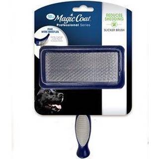 Fire Paws Magic Coat Professional Series Grooming Brush for Dogs & Cats Reducerer Shedding Stimulerer Coat's Natural Oils Ergonomic Design Ideel