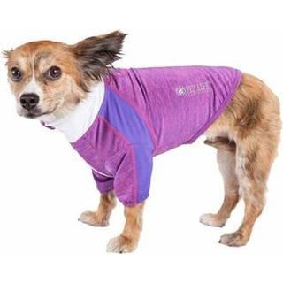 Pet Life Active 'Chewitt Wagassy' 4-vejs Stretch Performance Langærmet hund t-shirt stor sort
